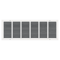 30" x 10" TruAire White Steel Wall Return Air Grille