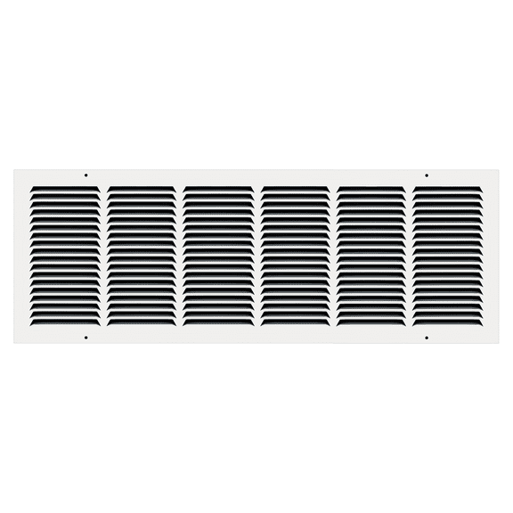 30" x 10" TruAire White Steel Wall Return Air Grille