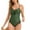C_ Green, variant on UTSJKR Women's One Piece Swimsuit Front Bow Tie Scoop Neck Adjustable Straps Cutout Bathing Suit Tummy Control Swimwear Green L