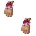 thumbnail image 1 of relayinert Bracelet Extensible Unique avec Roses en Satin Faites à la Main pour un Style Élégant Facile à Porter N27 Violet Rouge 2ensemble, 1 of 6