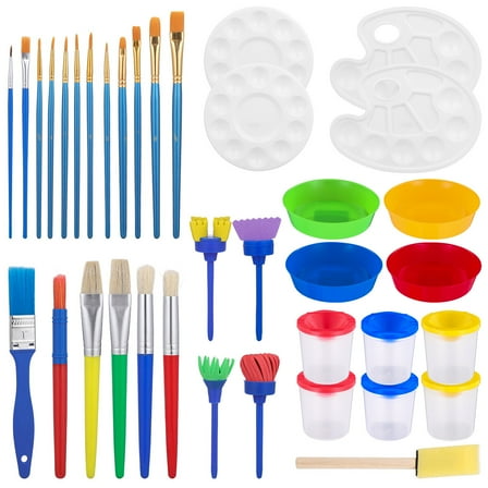 Paint Brush Kids Tool Kit Coating Set Simple Beginner Painting Art Supplies Toddler