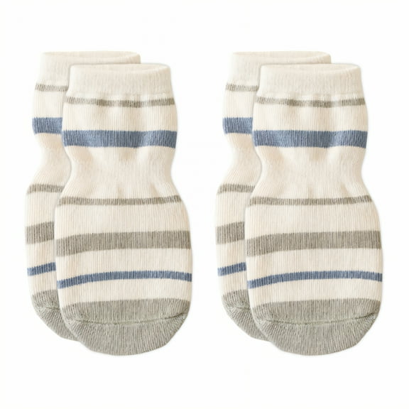 TELOLY 2Pairs Kids Socks,Children'S Floor Socks Non Slip Socks,0-1 Years Old Baby Girl Socks,Contrasting Colors,S