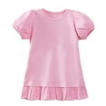 thumbnail image 5 of Cethrio Girls Cotton T-shirts, Short Sleeve Casual Crew Neck Ruffled Summer Tops Pink Size 14-16, 5 of 6