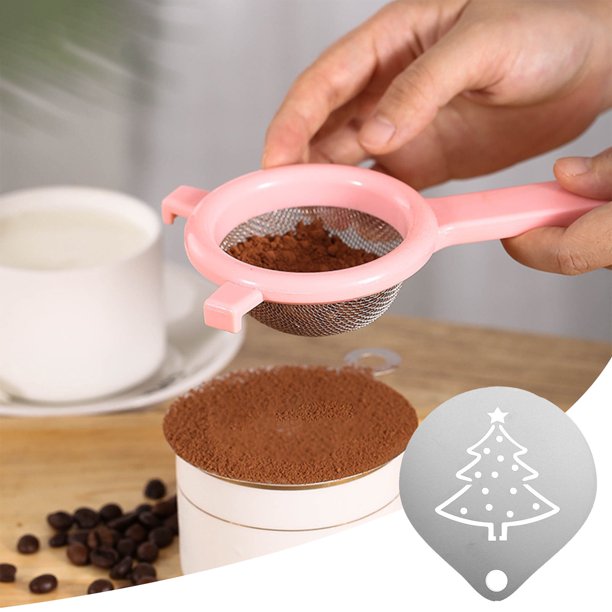 Juego De 6 Plantillas De Flores De Café, Plantilla De Metal Para Panes Y Té Con Leche, Antiadherentes Y Reutilizables Para Una Limpieza Fácil, Perfectas Para El Hogar.,Vsgery