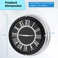 thumbnail image 3 of Costway 17.5 Inch Silent Wall Clock with Silver Frame Silver Roman Number Glass Cover, 3 of 9