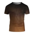 thumbnail image 4 of ZXLBBD T Shirts for Man Gradient Color Crew Neck Workout Shirts Athletic Performance Comfort Fit Short Sleeve Tee for Gym Training Casual Summer T-Shirt,Yellow,4XL, 4 of 4