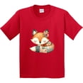 thumbnail image 3 of Inktastic Patchwork Fox Youth T-Shirt, 3 of 5