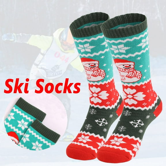 AOOCHASLIY Christmas/Daily Socks Children's Ski Socks Winter Warm Outdoor Sports Mountaineering Socks