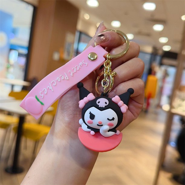 LLavero de figuras de Anime Sanrio, Hello Kitty, Kawaii, Kuromi, My Melody Action, Honey, Peach, modelo, Cinnamoroll, regalos de Halloween