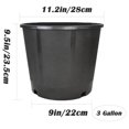 thumbnail image 2 of 10-Pack 3 Gallon Premium Black Nursery Pot Plant Container Garden Planter Pots (3 Gallon), 2 of 7