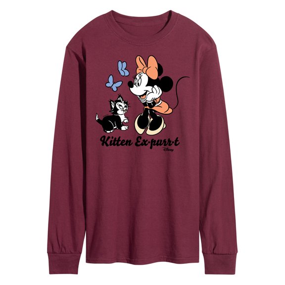 Disney - Minnie Mouse - Kitten Ex-purr-t - Men's Long Sleeve T-Shirt