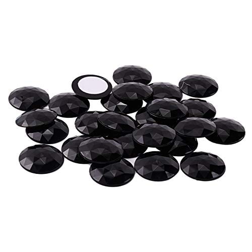 CLEARANCE 4mm Acrylic AB Rhinestones / Round Jelly Rhinestones (Acrylic /  Black) (150pcs) RHAC409