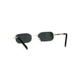 thumbnail image 4 of Mens Narrow Metal Rim Rectangular Hippie Pimp Sunglasses Gold Black, 4 of 4