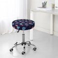 thumbnail image 5 of Cute Jellyfish Pattern Round Bar Stool Seat Covers, Elastic Round Chair Cover Stool Seat Slipcover Bar Stool Cushions Round Pad for 12-14 inch, 5 of 5
