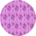 thumbnail image 1 of Ahgly Company Tapis Rond Lavable en Machine Intérieur Transitionnel Violet Violet, 6 Pieds Rond, 1 of 7