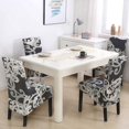 thumbnail image 2 of 2 Pack Stretch Dining Chair Covers, XL/Oversized Removable Washable Soft Spandex High Back Large Chair Cover Slipcover for Dining Room Kitchen Hotel Table Banquet (2 Per Set, HJFF), 2 of 8