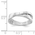 thumbnail image 3 of SS White Ice Diamond Crossover Ring Size 6, 3 of 3