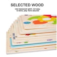 thumbnail image 6 of Wooden Puzzle Set 6 Pack Animal and Object Shapes - Fish Frog Bee Rocket Owl Elephant, Educational Locking Jigsaw for 1+ 2+ 3+ Years Old, 6 of 9
