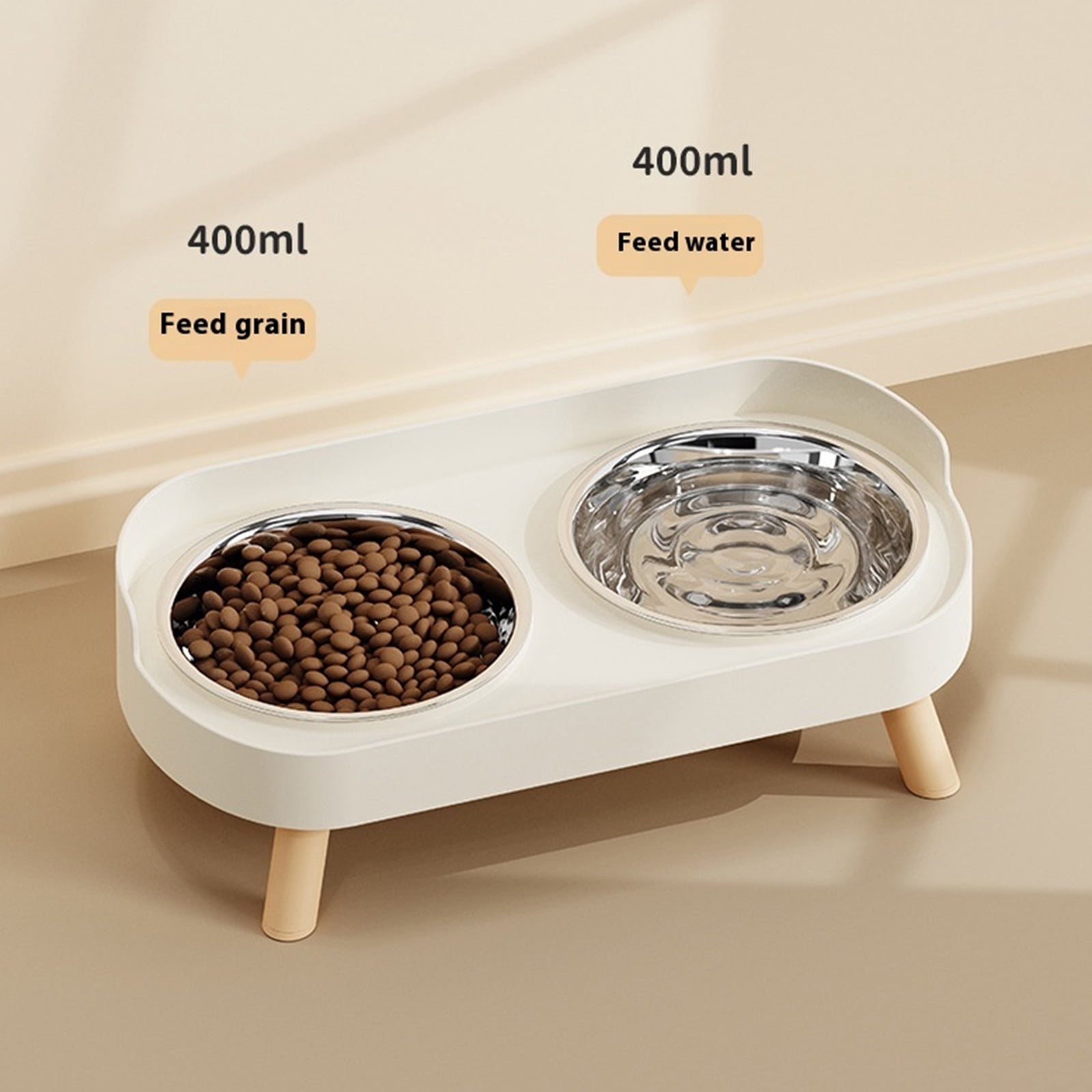 Ergonomic Elevated Dog Bowls With Stable Stand And Double Bowl For Most Breeds Bright Color
