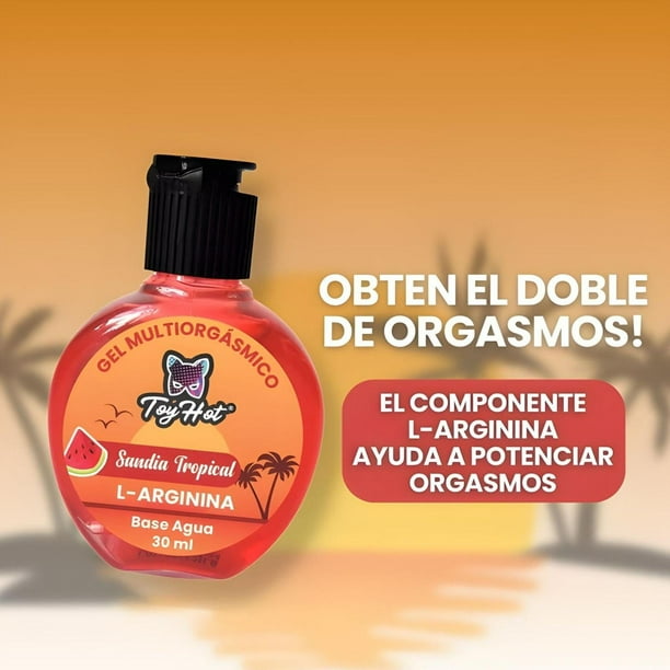 Lubricante Íntimo Sandia Tropical con L-Arginina ToyHot 30ml multicolor