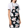 thumbnail image 4 of Fuzoiu Lilies Flowers Print Kitchen Cooking Aprons,Kitchen Cooking BBQ Aprons,Chef Apron with 2 Pockets for Men Women,Art Aprons for Painting Pottery Ceramics, 4 of 7