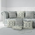 thumbnail image 3 of Elegant Twirls Indoor/Outdoor Pillow with Removable Cover in Gray 18x18, 3 of 5