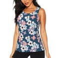 thumbnail image 2 of Picia Flowers Pattern Women's Workout Tank Top,Breathable Activewear,Slim Fit Athletic Top,Versatile Workout Moisture-wicking top-Medium, 2 of 9