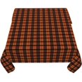 thumbnail image 5 of Square Tablecloth 60 x 60 Inch, Orange Black Plaid Square Tablecloth Waterproof Table Cloth Polyester Table Cloth for Restaurant, Picnic, Indoor and Outdoor Dining, 5 of 8