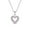 Pink, variant on 925 Sterling Silver Pink Cubic Zirconia Open Heart Pendant Necklace for Girls