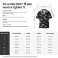 thumbnail image 5 of KLL Colorful Skateboard Print Men's Shirt Short Sleeve Button Down Summer Cuba Beach Shirts- 3X-Large, 5 of 5