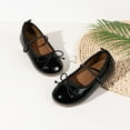 thumbnail image 5 of Ccpelsie Girls Flats Dress Shoes Little Kid Princess Ballerina Flats for Birthday Party - Girls Mary Jane Shoe for Wedding School(Black,6), 5 of 9