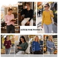 thumbnail image 5 of TEMOFON Sweaters for Women Fashion Long Sleeve Tops Pullover Crew Neck Casual Loose Sweaters, 5 of 7