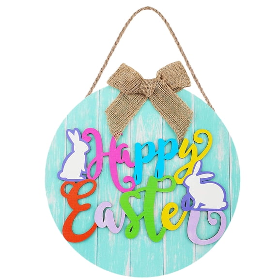 Dengmore Easter Welcome Door Hanger Wooden Door Decoration Door Wreath Front Door Sign Decor