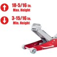 thumbnail image 2 of Big Red 3 Ton Aluminum and Steel Racing Floor Jack, DMT830011LR, Lifting Jacks, 2 of 6