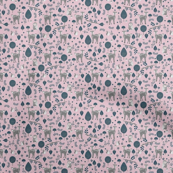oneOone Silk Tabby Light Pink Fabric Animal Diy Clothing Quilting Fabric Print Fabric By Yard 42 Inch Wide