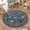 Pearl Gentian Blue, variant on Round Rug Washable Circle Rug Non Slip Low Pile Boho Floral Animal Small Circular  for Bedroom, Bathroom, Entryway, Kids Room, Office, College Dorm