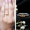 thumbnail image 3 of Rosec Jewels Baguette Citrine Promise Ring for Women - East West Ring - AAA Quality - with Jewelry Box, 925 Sterling Silver, US 4.00, 3 of 8