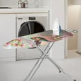 thumbnail image 2 of Kuiaobaty Anti-Slip Ironing Board Cover with Elastic Edge & Adjustable Hook and Loop Straps, Polyester Spandex Fabric Easy Installation, Hummingbird Floral Pink, 2 of 5