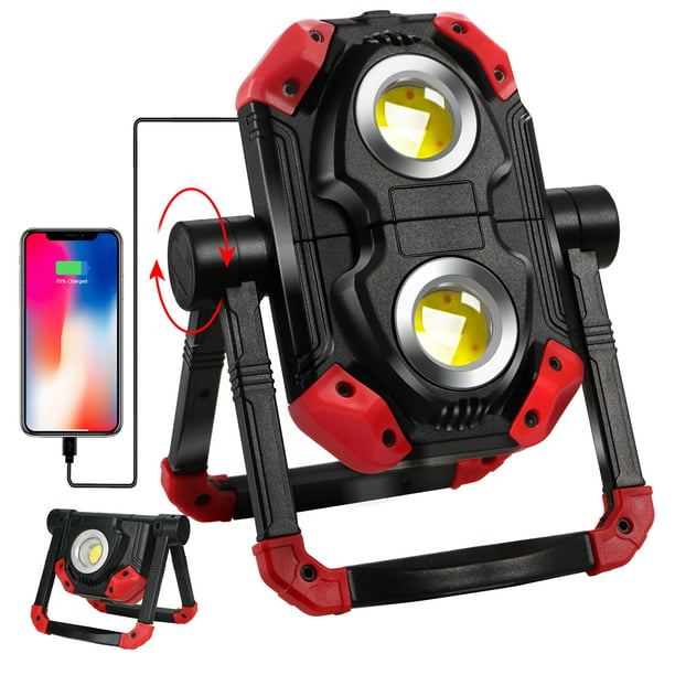2500LM Rechargeable Work Light with Magnetic, Red - Walmart.com