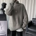 thumbnail image 1 of Autumn Winter Mens Casual Turtleneck Pullover Men's Long Sleeve Rollneck Sweater Korean Style Fashion Warm Knitted Sweater, 1 of 5