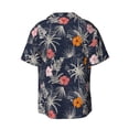 thumbnail image 2 of Vsdgher Hawaiian Style Print Men's Wrinkle Free Untucked Cuban Shirt Business Casual Button Down Shirts Short Sleeve Shirt, 2 of 7