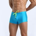 thumbnail image 6 of CALAFEBILA Men Swim Trunks Summer High Stretch Quick Dry Solid Diving Athletic Swim Shorts, 6 of 7