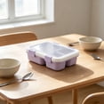 thumbnail image 6 of Plastic Bento Box,Rectangular Buckle Airtight Leakproof Portable Divided Lunch Container | Office Meal Prep Container | Refrigerator Food Storage | Perfect for Outdoor Travel & Picnic,Purple, 6 of 7