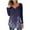 Navy, variant on Ikevan Womens Tunic Shirt Casual Long Sleeve Open Button Round Neck Loose Fit Pleated Blouse Tops
