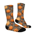 thumbnail image 4 of Halloween Socks Unisex Halloween Bats Pumpkins Ghosts Print Colorful Pattern Crew Socks Novelty Cute Halloween Mid Calf Socks, 4 of 6