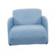 thumbnail image 1 of Funda elástica texturizada para sofá, color liso, suave y transpirable, protector de muebles azul 1 asiento, 1 of 9