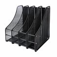 thumbnail image 2 of VIZ-PRO Desktop Organizer-Mesh File Magazine Holder, 4 Compartments, Black, 2 of 4
