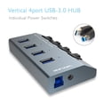 thumbnail image 2 of USB 3.0 4-Port Hub with Individual On/Off Switches - High-Speed Multiport Splitter for Laptop, PC, Mac & Desktop, Portable USB Expander Adapter, 2 of 8