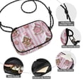 thumbnail image 3 of FORMRS Mini Crossbody Bag for Women Adjustable Shoulder Rope Travel Casual Phone Purse, Pink Gingerbread Houses, 3 of 7