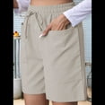 thumbnail image 4 of Omen Casual Shorts Drawstring Comfy Elastic Waist Summer Pull on Short with Pockets, 4 of 7